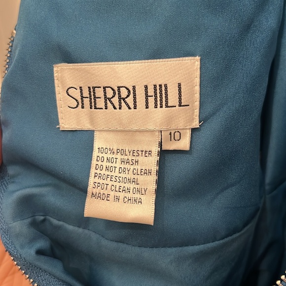 Sherri Hill blue short formal mini dress size 10 - Picture 6 of 6